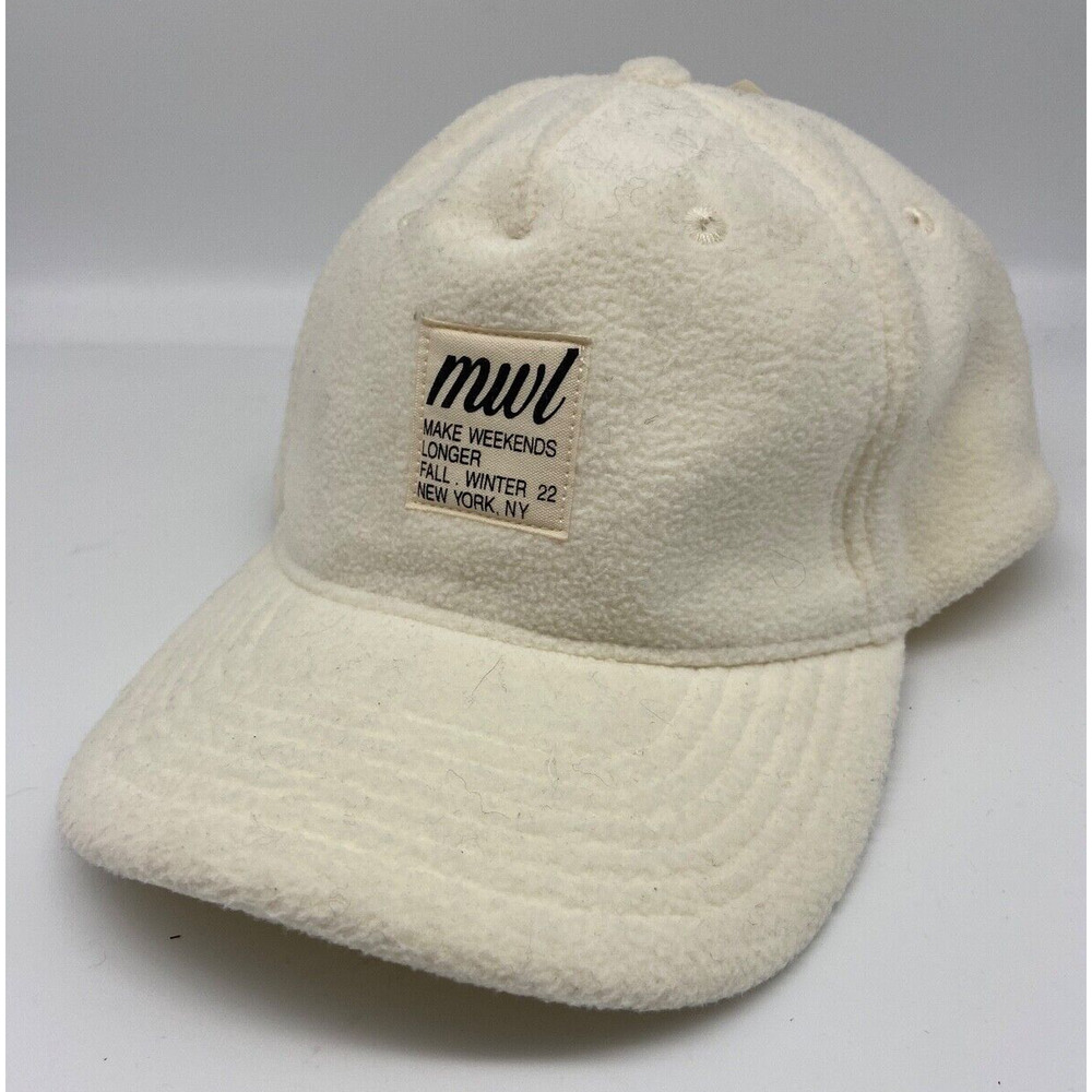 Madewell MWL Baseball Cap Unisex One Size Fleeceโ Ivory Adjustable Make Weekends